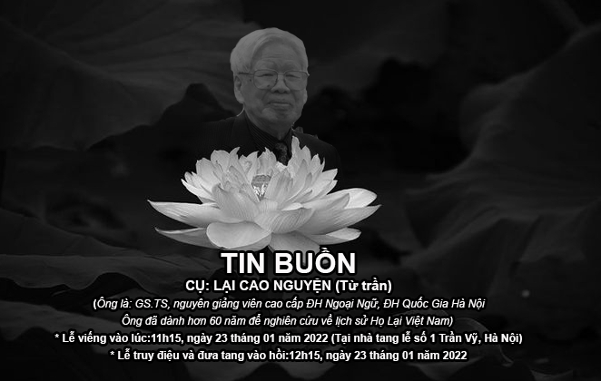 Tin buồn: Nhà giáo Lại Cao Nguyện - một trong “Tứ trụ” thư pháp Việt qua đời ở tuổi 93