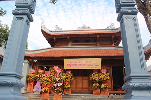 Khánh thành công trình tu bổ, tôn tạo Đền thờ Thái tể Khiêm Quốc công Lại Thế Khanh