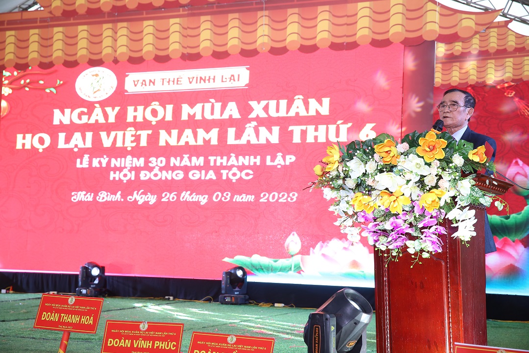 Bài phát biểu khai mạc lễ Mít ting của ông Lại Ngọc Thư (PCT HĐGT - Trưởng BCĐ sự kiện)